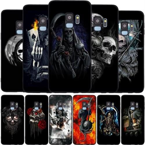 Grim Reaper Skull Skeleton Black Silicone Phone Case For Samsung S21 S20 A11 S10 S10E S9 S8 Plus Lite Note10 Note20 Ultra TPU