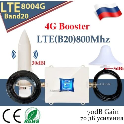 TopSale!! B20 800 1800 2100 2600 4G Cellphone Cellular Repeater gsm 2g 3g 4g Cellular Amplifier GSM LTE 4G Mobile Signal Booster