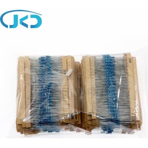 3120pcs 1% 1/4W 0.25W Metal Film Resistor Kit 156 Value 1R-10M Ohm Component Pack