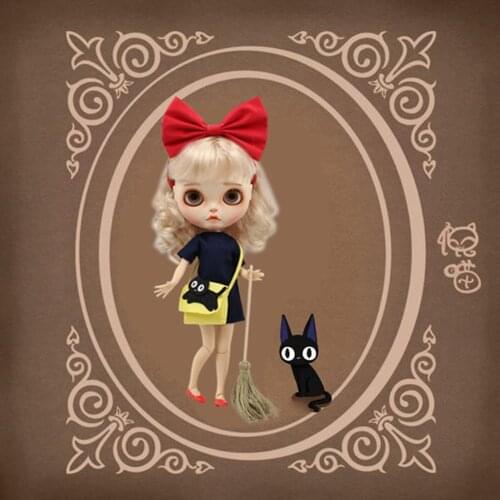 Blyth doll icy red bow shoes yellow bag dress Kikis Delivery Service clothes 1/6 gift toy it suitble for 30CM clothes