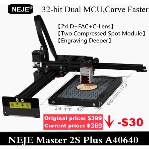 NEJE Master 2S Plus 80W CNC Laser Wood Engraver Cutter Cutting Engraving Machine for MDF/Metal,App Control-Bluetooth Lightburn