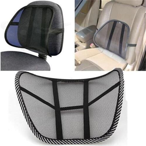 Hot! Cool Vent Massage Cushion Mesh Back Lumber Support Office Chair Car Seat Pad Car Interior Seat Cushion Black New Auto Care