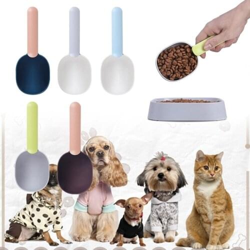 Dog Food Spoon Multifunctiona Pet Feeding Spoon Pet Cat Food Shovel Curved Design Scoop Easy To Clean Puppy Kitten Supplies