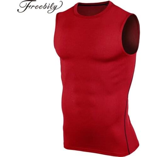 Man Summer Sport Fitness Running Vest Sleeveless Elastic Skin-tight Moisture-wicking Tank Top Quickly Dry Sportswear Workout Top