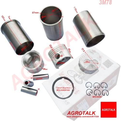 Set of pison group for Changchai 3M78 for Jinma JM164Y tractor, part number