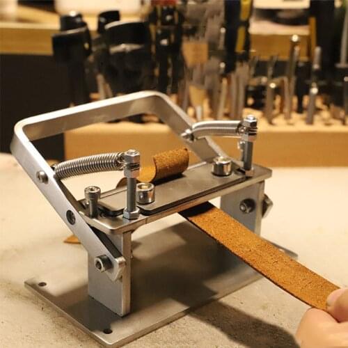New Stainless Steel Craft Leather Strips Belt Manual Thinning Machine DIY Cutting Peeler Tools 10MM*18MM