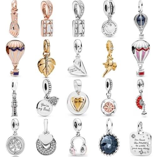 DIY Charm Headphones Tree Of Life Magic Lamp Air Balloo Pendant 925 Sterling Silver Bead Fit Fashion Bracelet Jewelry