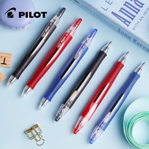 1pcs PILOT BL-G6-5 Push pen 0.5mm large-capacity gel pen, soft gel pen holder writing stationery for students