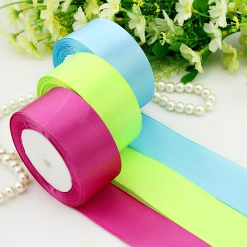 3/4"40mm 25yards silk ribbon 22m wedding invitation card crafts decorative diy garment sewing fabric collage gift wrap ribbon