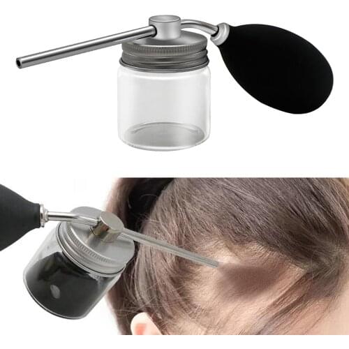 Silicone Talc Powder Blower Puffer Barbers Hairdressers Talcum Dispenser Bottle Hair Fiber Applicator Hair Salon