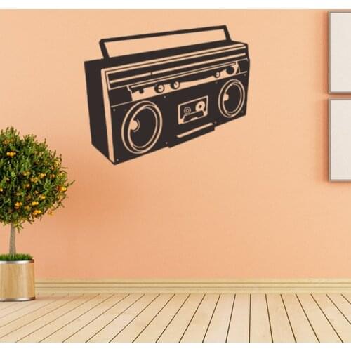 Old - fashioned radio vinyl wall decal home decor living room diy art mural removable wall stickers