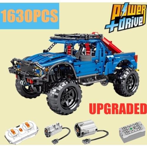 Technical Sembo Block RC MOTOR Racing Forded F-150 Raptor Pickup Car Truck City Model Building Blocks Kid Boy Gift Toy