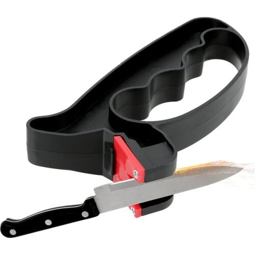 Grindstone Convenient 2 In 1 Knife Sharpener Kitchen Tools Handheld Scissor Blade Sharpening