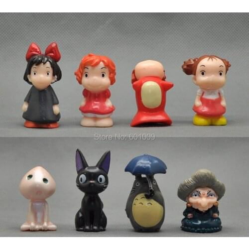 Totoro Spirited Away Ponyo on the Cliff by the sea 8Pcs/Set mini figure toy Retail