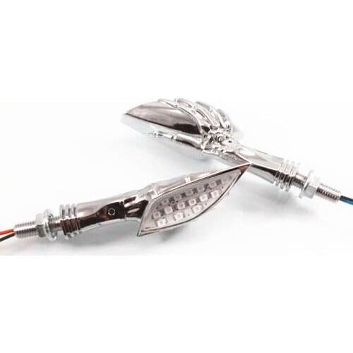 Universal Skull Hand Motorcycle LED Turn Signal Light 12v Indicators Light Amber Blinker For Harley Honda Yamaha Suzuki Kawasaki