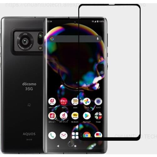 Full Coverage Tempred Glass For Sharp Aquos R6/Aquos Zero 2 High Solution Water Resistance 3D Protective Film Screen Protector