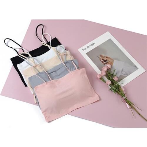 2021 new arrival Women Sling Tube Top Sexy Bra Top Breathable Chest Pad Wearing Underwear strapless blouse tube top bandeau top