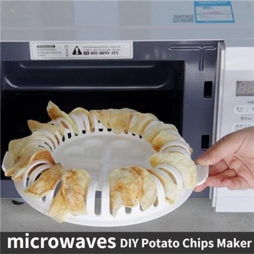 1PC Microwave DIY Potato Chips Maker Kitchen Gadgets Cooking Cook Healthy Home low calories Kitchen Tools OK 0406