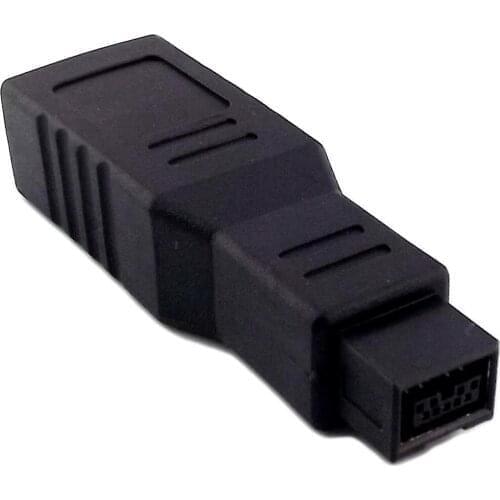 10pcs FireWire 800/400 Male 9 Pin To Female 6 Pin IEEE 1394 MacBook Adapter Converter