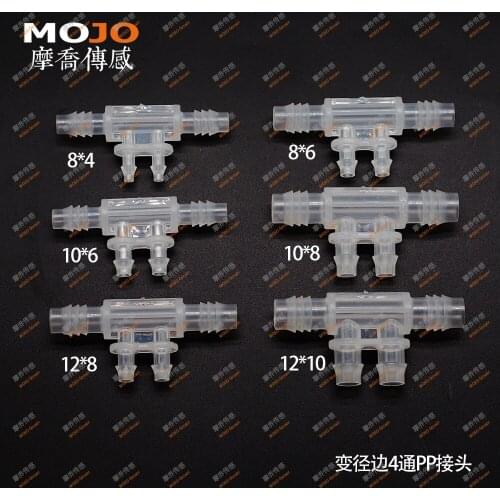 2020 MJ-B8X4 (100pcs/Lots) Plastic hose connectors four way pipe joint multiple pass pipe connectors