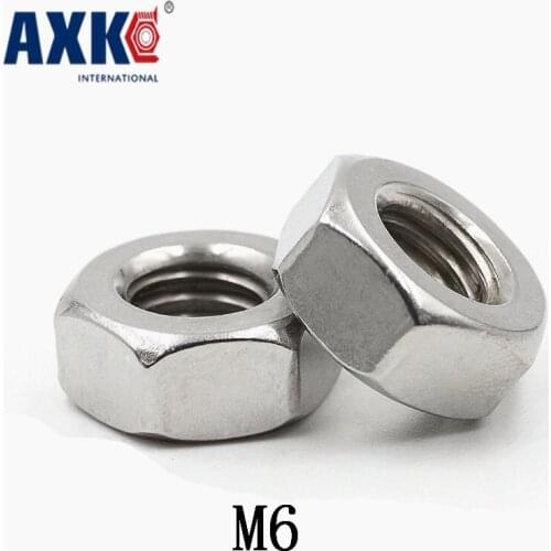 2021 Rivet Nut Stainless Steel Rod Axk 20pcs Boutique Authentic 316 Stainless Steel A4-80 Hexagon Nut Screw Cap (never Rust) M6