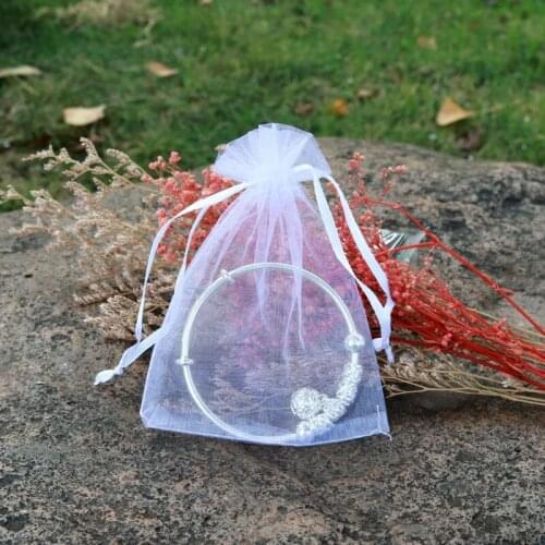50Pcs Organza Bag Jewelry Packaging Gift Candy Wedding Party Goodie Packing Favors Drawable gift Bags Present Sweets Pouches