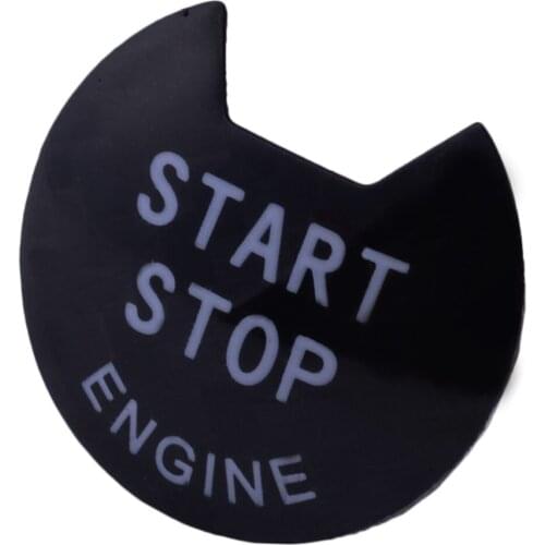 Black Car Plastic Carbon Fiber Style Engine Start Stop Push Button Cover Trim Fit for Infiniti Q50 Q60 Nissan Teana