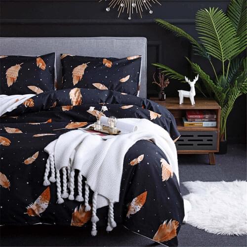 European and American Animal Leopard Sanding Grid Printed Duvet Cover Set With Pillowcase Single Twin Double Full Queen King