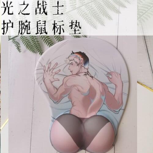 Game FINAL FANTASY FF14 Warrior of Light WOL Cosplay 3D Soft Gel Wrist Rest Mouse Pad Computer Keyboard Deskmat Playmat