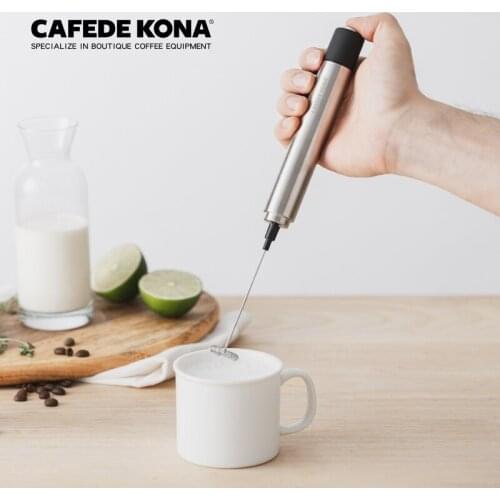 CAFEDE KONA electric foamer Coffee pull flower stainless steel automatic foamer Handheld foamer