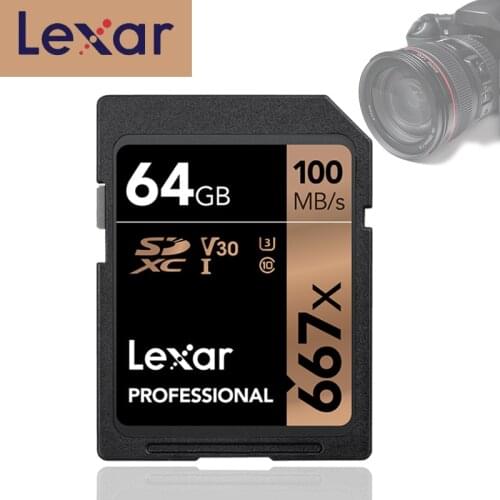 Lexar 667x memory sd Flash card 64gb U3 SDXC UHS-I cards High speed 100MB/s cartao de memoria carte sd for Digital SLR/HD camera
