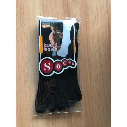 Five Toes Socks Men Women Black Breathable Middle tube deodorant cotton Sports Socks Suitable for the length of the foot 24~28cm