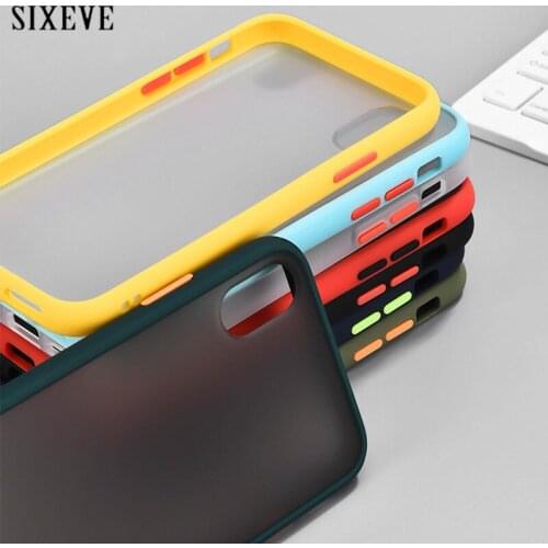 Shockproof Armor bumper Phone Case For iPhone 11 Pro X XR XS Max iPhone 6 s 6s 7 8 Plus SE 2020 12 Mini Clear Hard PC Cover etui