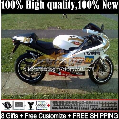 RS125R For Aprilia RS 125 RS4 RS-125 RS125 99 01 02 03 04 05 52CL.26 RSV125 R 1999 2000 2001 2002 2003 2005 Fairing White golden