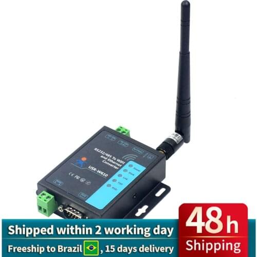 RS232 RS485 Serial To WiFi and Ethernet Converter USR-W610 Support TCP Server/TCP Client/UDP Server/UDP