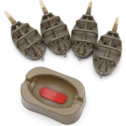 Fishing Feeder Quick Release Mould set Carp Terminal Tackle 4 Feeders and 2 Method Moulds 15g 20g 25g 35g/30g 40g 50g 60g