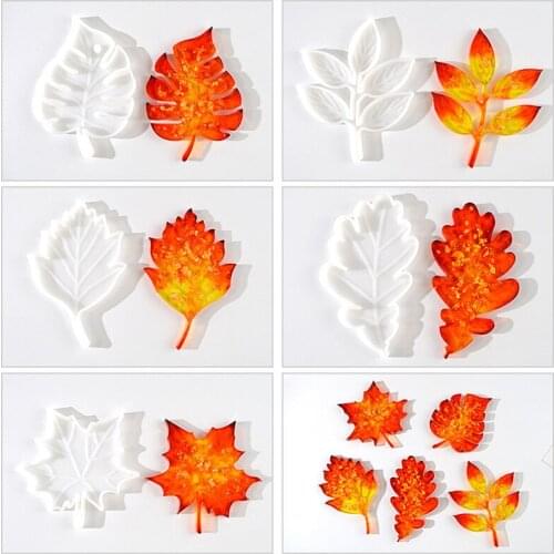 Handmade DIY Crystal Epoxy Resin Maple Leaf Mold Coaster Silicone Mould Making Accessories
