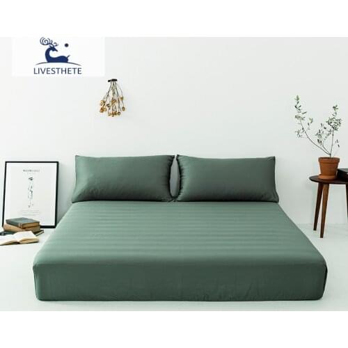 Liv-Esthete Dark Green 100% Silk Fitted Sheet Silky Mattress Cover Bed Sheets Pillowcase Home Decor For Women Men Queen King