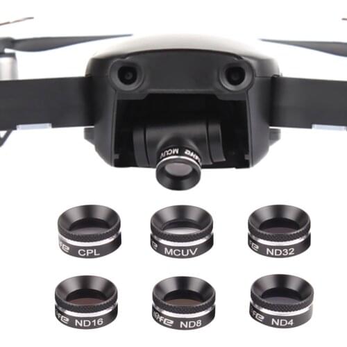 SUNNYLIFE 6PCS Shading Protector Lens UV Filters MCUV CPL ND4 ND8 ND16 ND32 Kit for DJI MAVIC AIR Drone Camera Accessories
