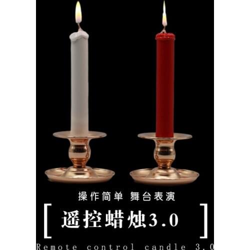 Remote Control Candle 3.0 Auto Candle Magic Tricks Fire Magie Magician Stage Bar Illusions Gimmick Accessories Comedy Mentalism
