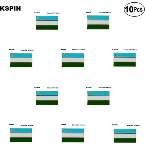 Uzbekistan Lapel Pin Flag badge Brooch Pins Badges 10Pcs a Lot