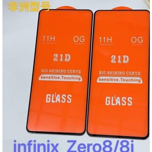 Full Cover Full Glue Tempered Glass For infinix Zero 8 8I 10H Screen Protector 9H protective film For infinix Zero 8 8I glass