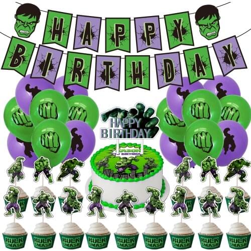 1 Set Super Hero Hulk Theme Balloon Birthday Party Balloons Hulk Party Decorations Baby Shower Boy Girl Kids Favors Toys Gift