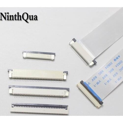 1pcs 30Pin 50/80/100/150/200/250/300mm FFC Cable 0.5MM / 1.0mm 30P Clamshell Drawer Up Down Contact FPC Connector socket