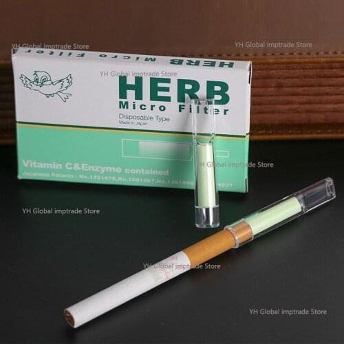 100Pcs Disposable Tobacco Cigarette Filter Taste Of Green Tea Smoking Reduce Tar Filtration Cigarette Holder With Converter