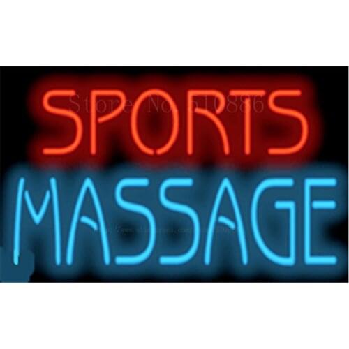 17*14" Sports Massage NEON SIGN REAL GLASS BEER BAR PUB LIGHT SIGNS store display Restaurant Shop Beauty Advertising Lights