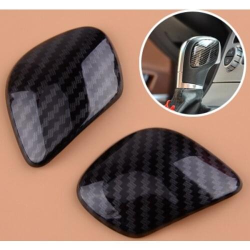 2pcs Carbon Fiber AT Gear Shift Knob Head Cover Sticker Fit for VW Golf 7 GTI MK7 2013 2014 2015 2016 2017 2018 Car Styling