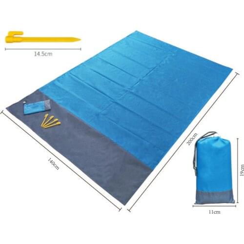 2x2.1M Foldable Sandless Beach Mat Camping Ground Mat Mattress Picknick Tent Cover Camping Bed Sleeping Pad Sand Beach Mat