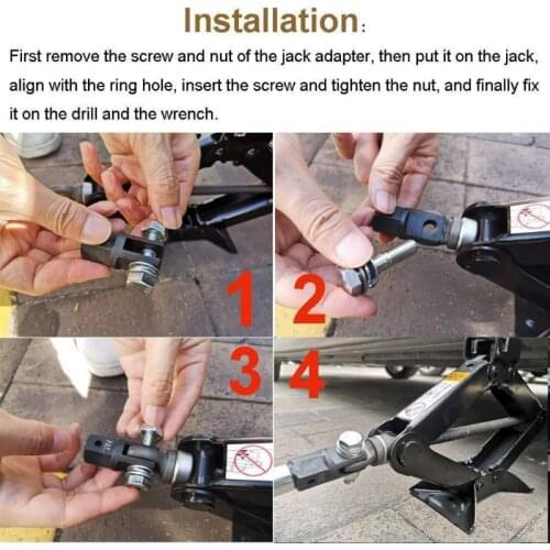 Scissor Jack Adaptor 1/2'' for Use with 1/2 Inch Drive or Impact Wrench Tools E7CA