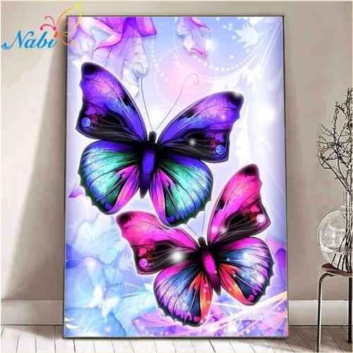 5D DIY Full Square/Round Diamond Painting Animal Butterfly Mosaic Diamond Embroidery Decor Home Picture Of Rhinestone Handmade